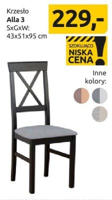 Krzesło Alla 3 promocja w Black Red White