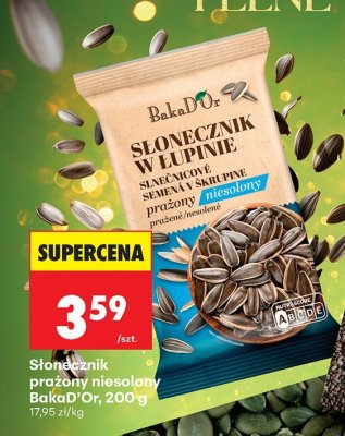 Nasiona Słonecznik prażony niesolony BakaD'Or, 200 g promocja w Biedronka