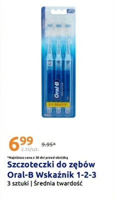 Szczoteczki do zębów Oral-B Wskaźnik 1-2-3 promocja w Action