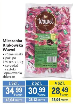 Mieszanka Krakowska Wawel różne smaki 1kg promocja w Makro