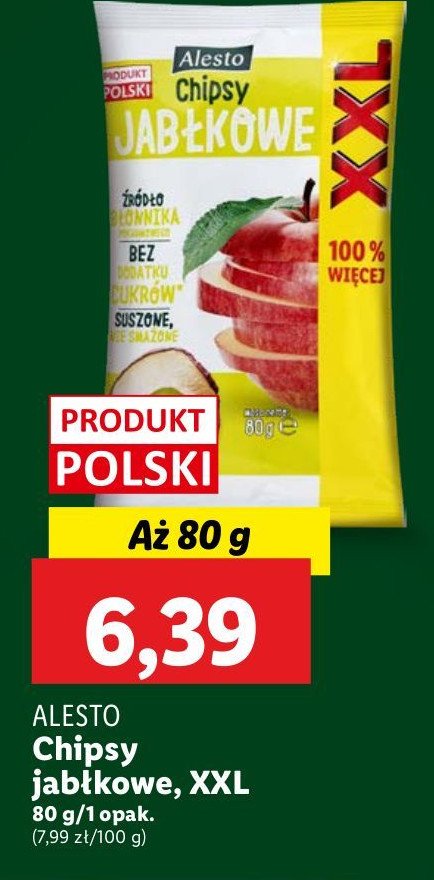 Chipsy jabłkowe Alesto promocja