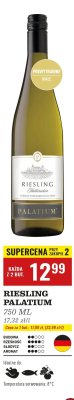 Wino Riesling Palatium białe półwytrawne promocja w Biedronka