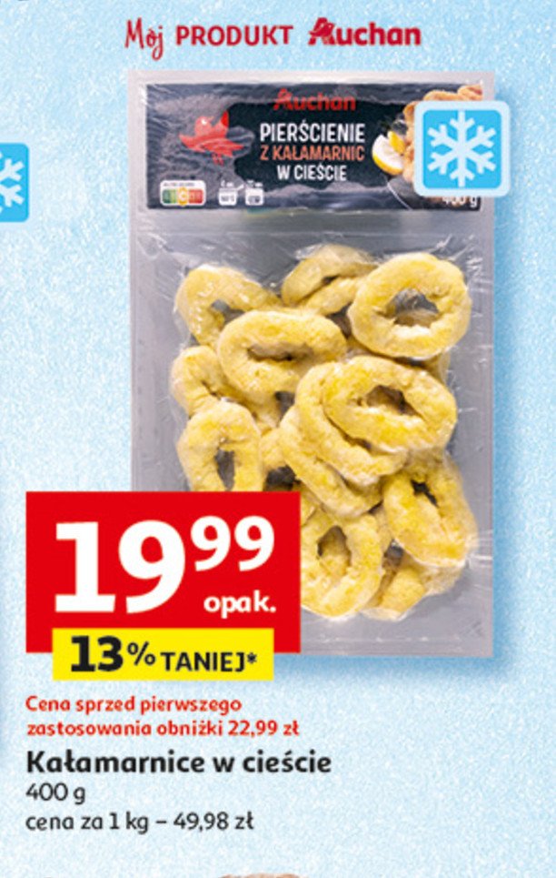 Pierścienie z kałamarnic w cieście Auchan promocja w Auchan