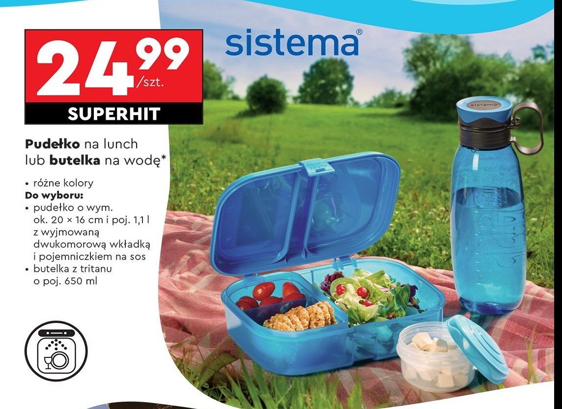 Butelka tritan quick flip 650 ml Sistema promocja w Biedronka