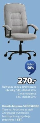 Krzesło biurowe SKODSIBORG promocja w Jysk