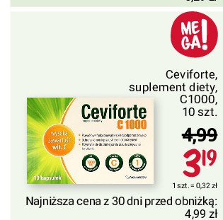 Suplement diety c1000 CEVIFORTE promocja