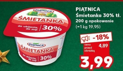 Śmietanka 30% tł. 200 g  promocja w Kaufland