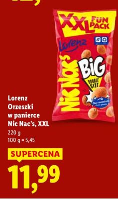Orzeszki w panierce Nic Nac's XXL 200 g promocja w Lidl