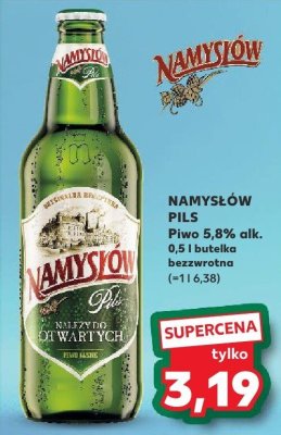 Piwo Namysłów Pils 0,5 l butelka promocja w Kaufland