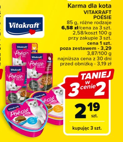 艁oso艣 ze szpinakiem w galarecie Vitakraft poesie promocja
