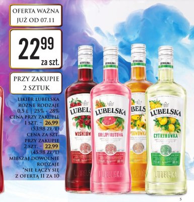 Likier Lubelska Wiśniówka 0,5 l promocja w Dino