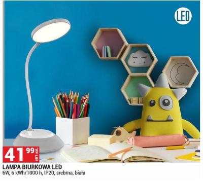 LAMPA BIURKOWA LED 6W, 6 kWh/1000 h, IP20, srebrna, biała promocja w Merkury Market