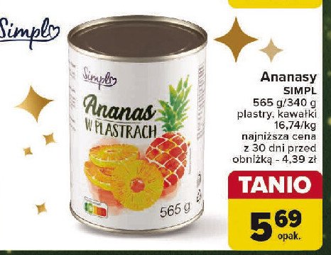 Ananas w plastrach Simpl promocja