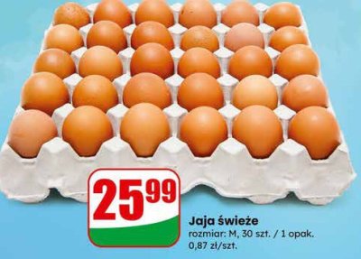 Jaja świeże rozmiar M promocja w Dino