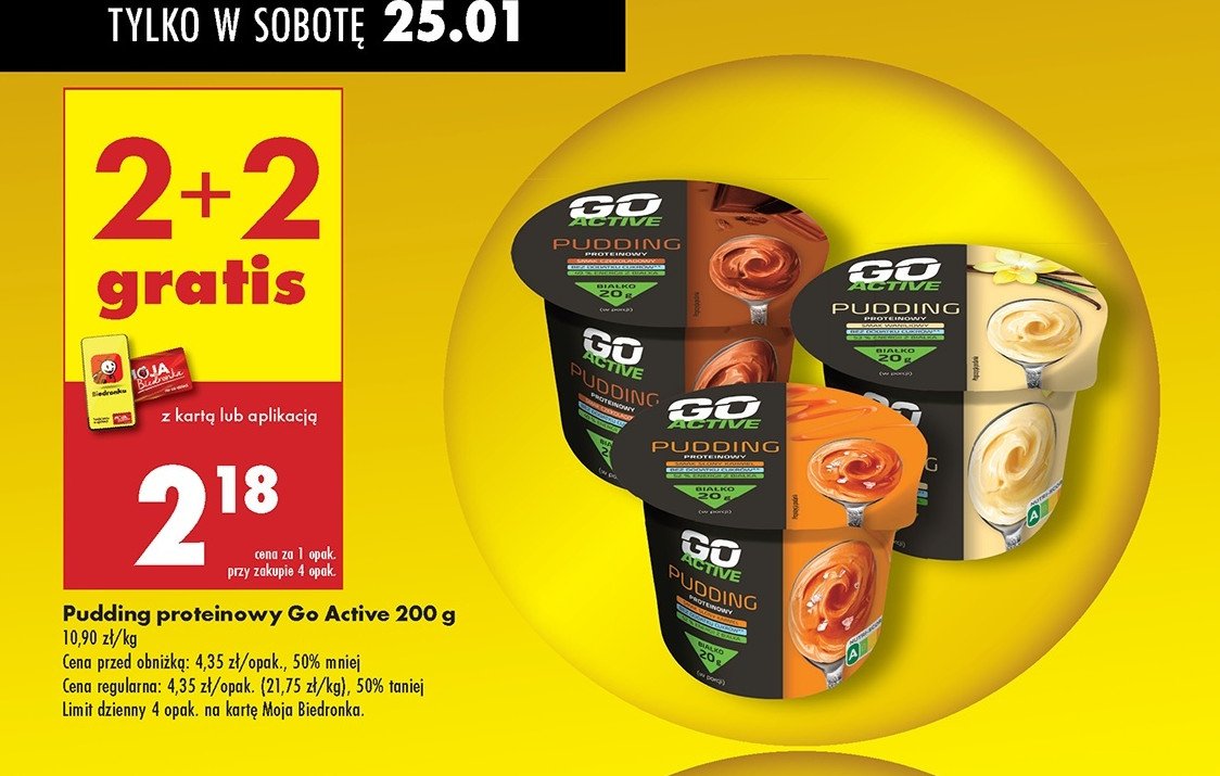 Pudding proteinowy czekoladowy Go active promocja