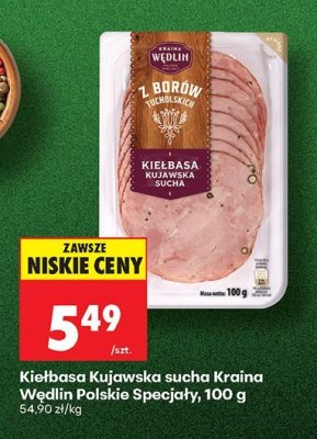 Kiełbasa Kujawska sucha Polskie Specjały promocja w Biedronka