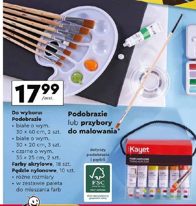 Podobrazie białe 30 x 20 cm Kayet promocja