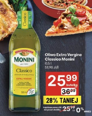 Oliwa Extra Vergine Classico Monini promocja w Delikatesy Centrum