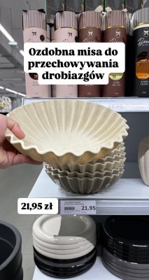 Misa ozdobna falista ceramiczna promocja w Action