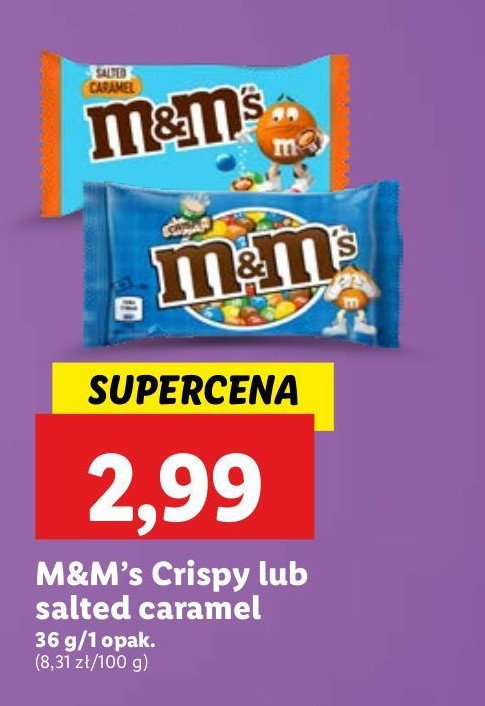 Draże salted caramel M&m's promocja