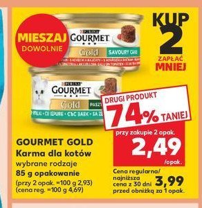 Karma dla kota z wołowiną i pomidorami Purina gourmet gold promocja