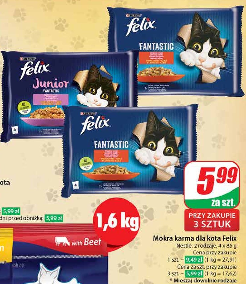 Karma dla kota wybór smaków w galaretce Purina felix fantastic promocja