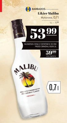 Likier Malibu 0.7l promocja w POLOmarket