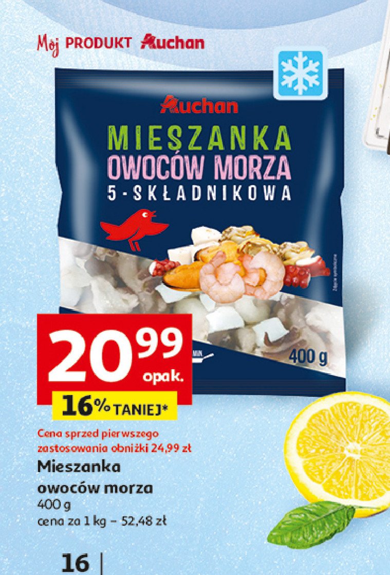 Mieszanka owoców morza 5-składnikowa Auchan promocja