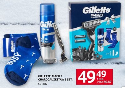 Gillette Mach3 Charcoal zestaw 3 szt. promocja w Selgros