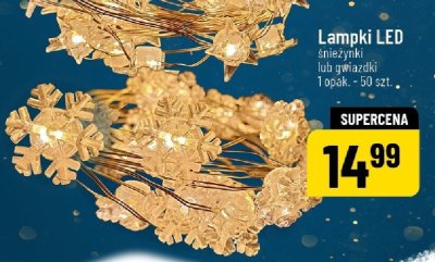 Lampki LED śnieżynki bądź gwiazdki promocja w POLOmarket