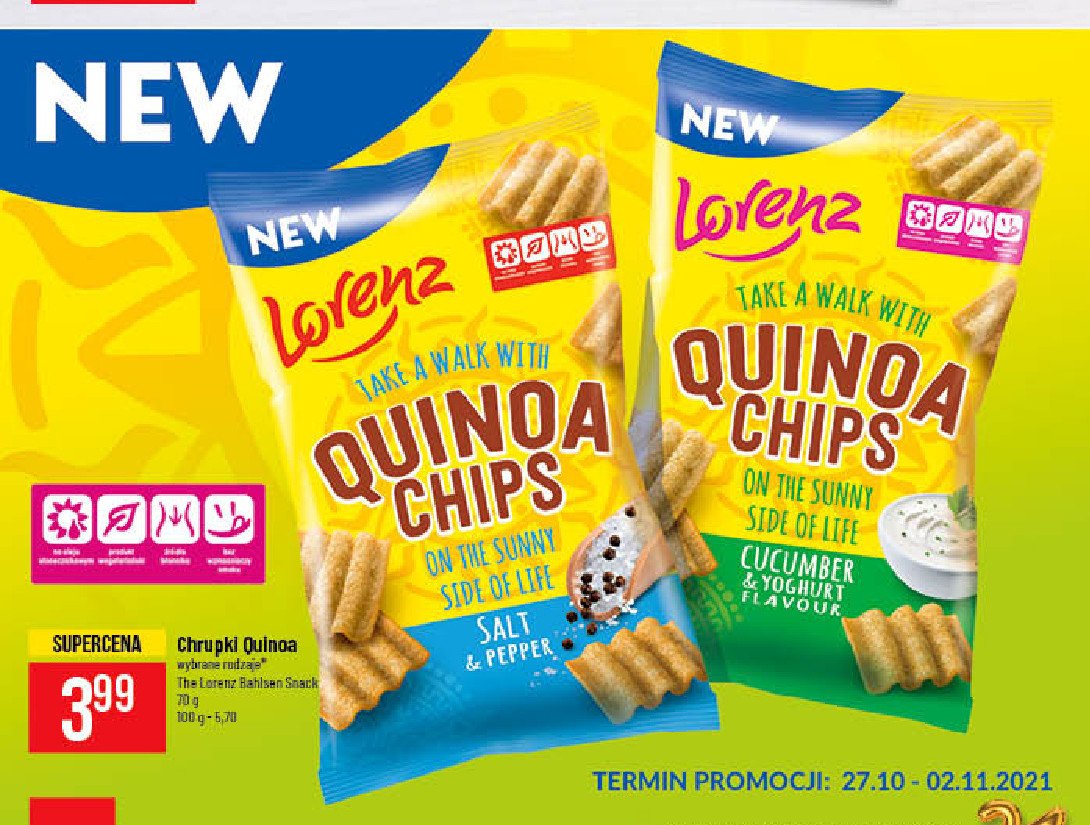 Quinoa chips sól-pieprz Lorenz promocja