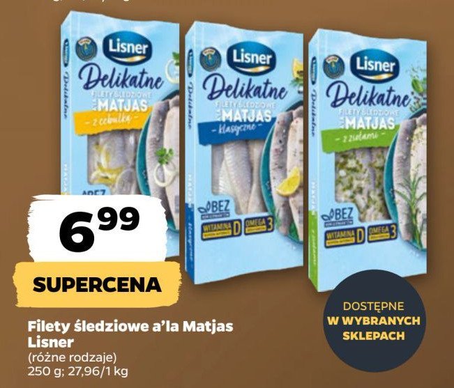 Filety śledziowe a'la matjas z cebulką Lisner delikatne promocja w Netto