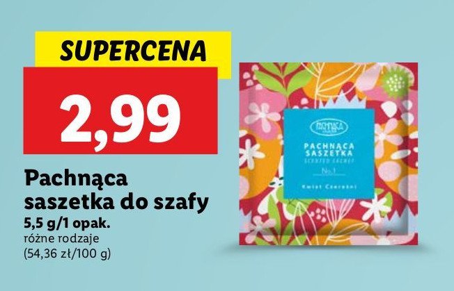 Saszetka zapachowa kwiat czereśni Pachnąca szafa promocja