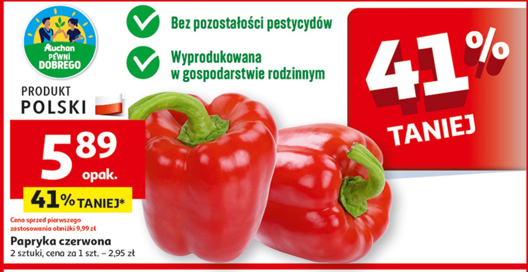 Papryka słodka Auchan pewni dobrego promocja