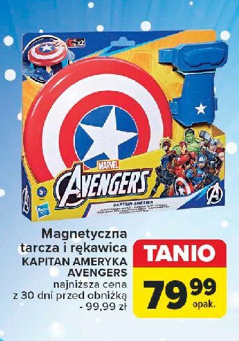 Tarcza z wyrzutnią kapitan ameryka Hasbro promocja w Carrefour