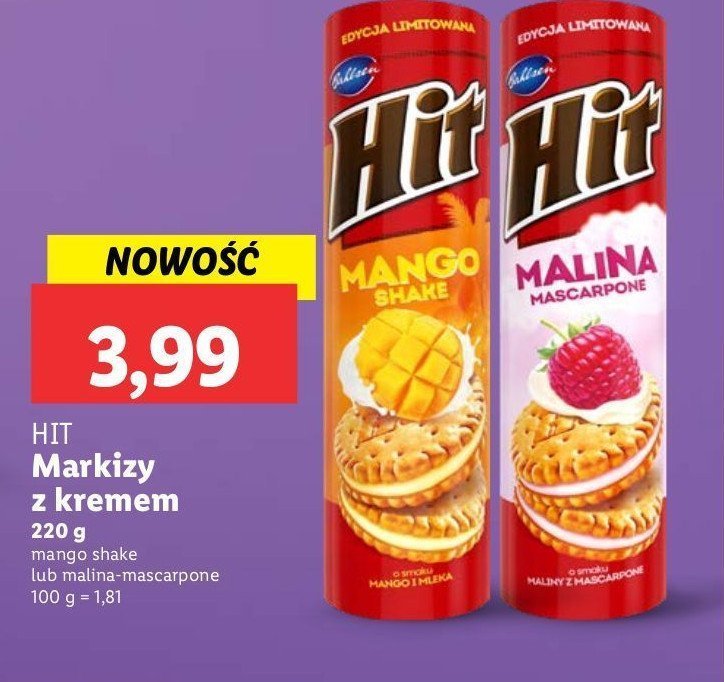 Ciastka z kremem o smaku mango Hit Hit bahlsen promocja