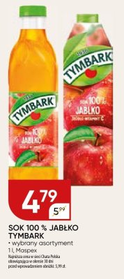Sok 100% jabłko Tymbark wybrany asortyment Maspex promocja w Chata Polska