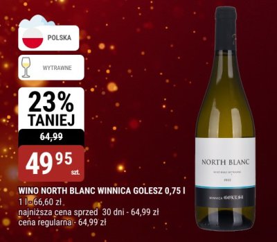 Wino North Blanc Winnica Gólesz 0,75 l promocja w bi1