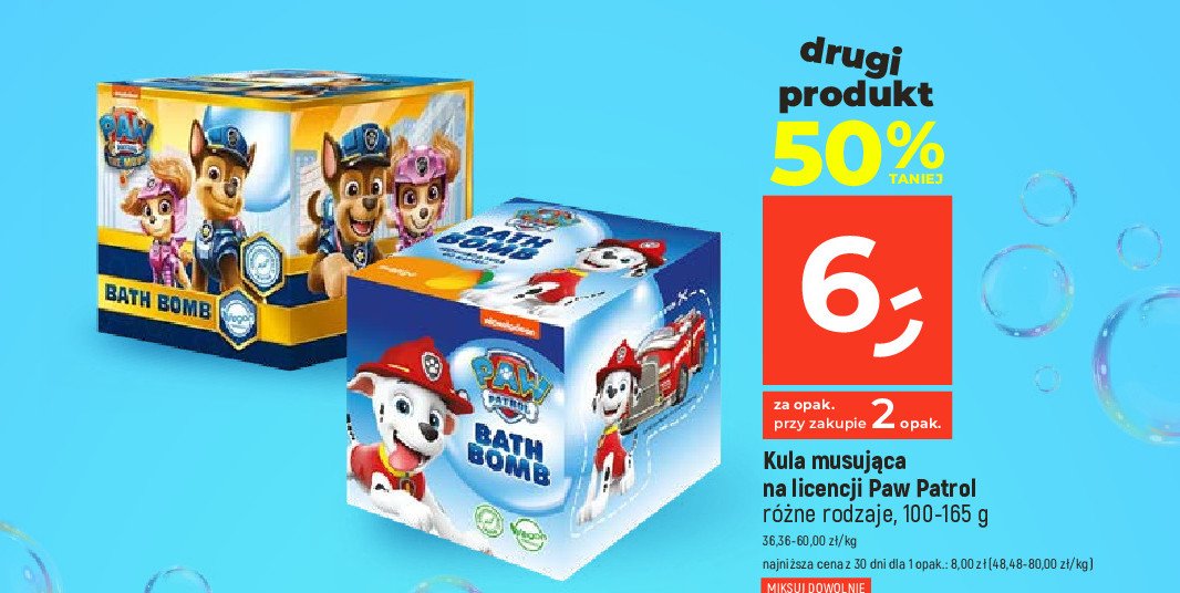 Kula musuj膮ca do k膮pieli owocowa psi patrol Nickelodeon promocja