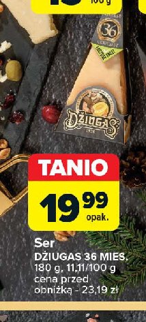 Ser twardy dojrzewający 36 miesięcy Dziugas promocja w Carrefour