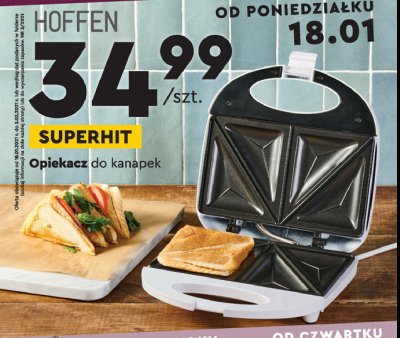 Opiekacz do kanapek 700-800 w Hoffen promocja