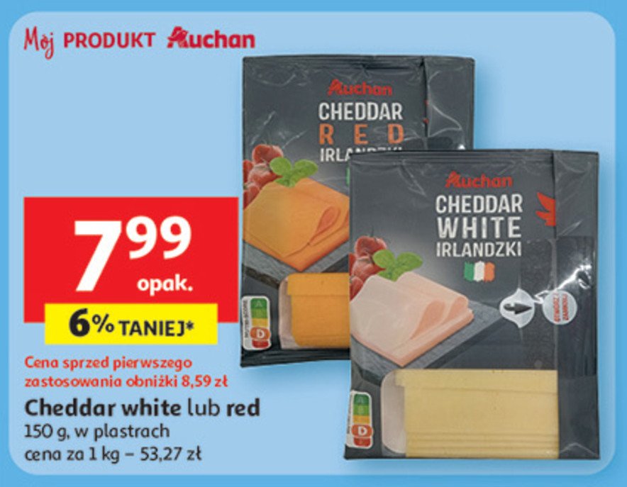 Ser cheddar red Auchan promocja w Auchan