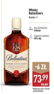 Whisky Ballantine's promocja w Aldi