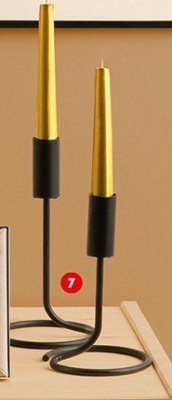 Dekoracja zestaw 2 długich świeczników promocja w Biedronka