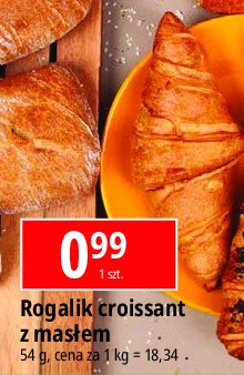 Croissant z masłem promocja