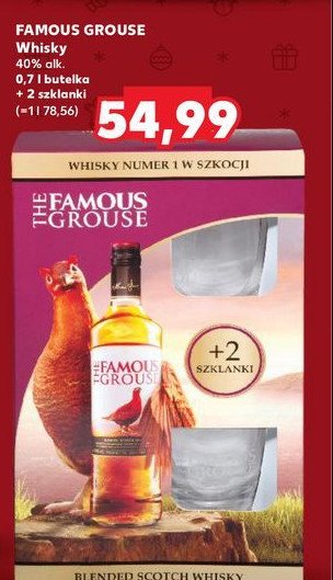 Whisky + 2 szklanki The famous grouse promocja