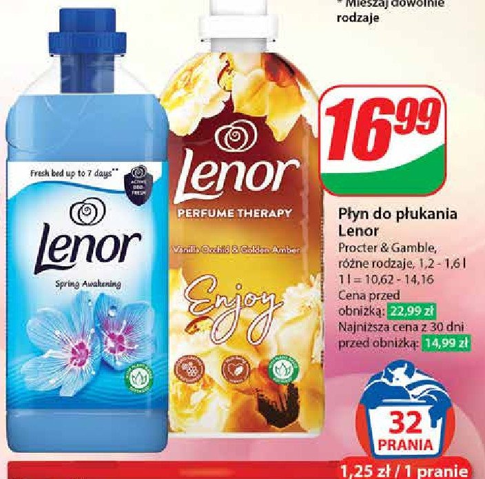 Płyn do płukania spring awakening Lenor classic promocja w Dino