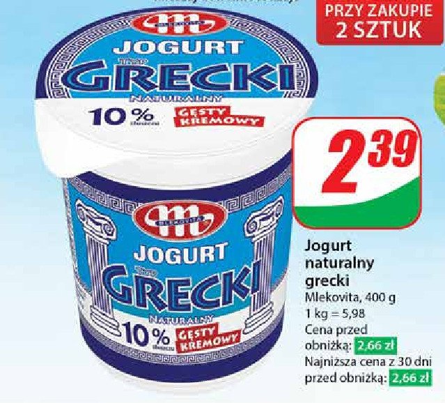 Jogurt typu greckiego Mlekovita promocja