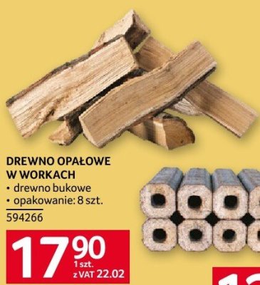 Drewno opałowe w workach promocja w Selgros