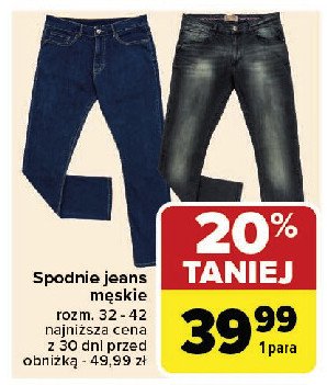 Spodnie jeans męskie 32-42 promocja w Carrefour